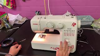 How to use a basic Janome sewing machine [upl. by Ailisab]