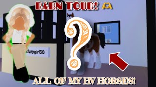 😎 HORSE VALLEY BARN TOUR 🫶  horsevalley roblox  alextheequestrian [upl. by Yessac]