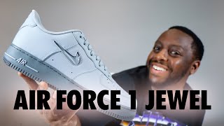 Nike Air Force 1 Jewel Cool Grey Wolf On Foot Sneaker Review QuickSchopes 698 Schopes HM0621 001 [upl. by Kcinomod]