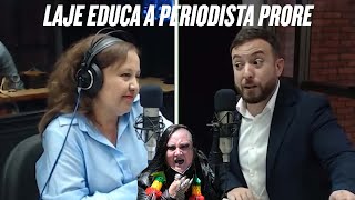 AGUSTIN LAJE EDUCA A PERIODISTA PROGRE [upl. by Arriek751]