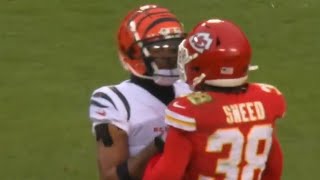 Ja’Marr Chase amp L’Jarius Sneed FIGHT After Play 😳 Bengals vs Chiefs 2023 Highlights [upl. by Alym]