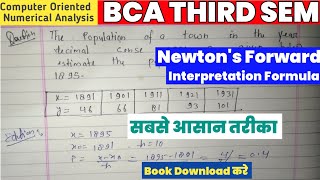 Newtons Forward Interpretation Formula  Computer Oriented Numerical Analysis [upl. by Nnairda505]