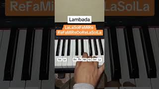 Lambada piano tutorial facil lambada pianotutorial [upl. by Drida]