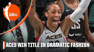 Las Vegas Aces celebrate their 2nd consecutive WNBA championship 🎉 [upl. by Gio]