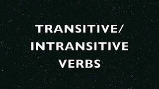 Transitive Intransitive Verbs Song [upl. by Barry]