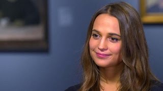 Alicia Vikander CBS Interview [upl. by Nelleh324]