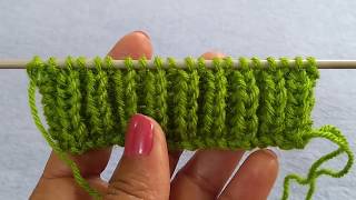 Knit Fishermans Rib Stitch [upl. by Deny841]