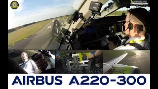 Airbus A220300 CS300 ULTIMATE COCKPIT MOVIE Just awesome planes AirClips [upl. by Gnud]