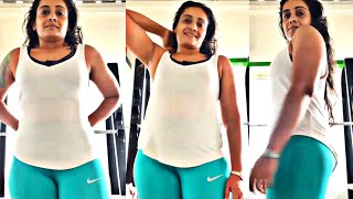 meera vasudevan hot workout gymworkout malayalamactress [upl. by Raynah]