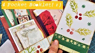 4 POCKET BOOKLET Easy to Make Step By Step Tutorial Junk Journal Fun The Paper Outpost [upl. by Emie]