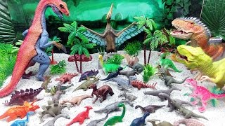 40 MINI DINOSAURS TOY COLLECTION Jurassic World APATOSAURUS  SPINOSAURUS  PROTOCERATOPS [upl. by Rori]