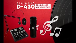 Digimore D430 Condensor Mic Unboxing and Sound Test [upl. by Twum]