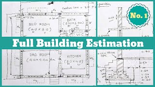 Estimation  Building Estimation and Costing  Estimation and Costing  cost estimation 2024 [upl. by Leander362]