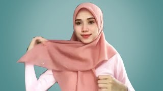 19 TUTORIAL CARA PAKE HIJAB SEGIEMPAT UNTUK SEHARIHARI KONDANGAN WISUDA LEBARAN KERJA amp KULIAH [upl. by Giffer]