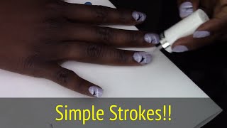 Simple Strokes Nails Tutorial  Moments of Beauty  Moments of Love [upl. by Juline395]