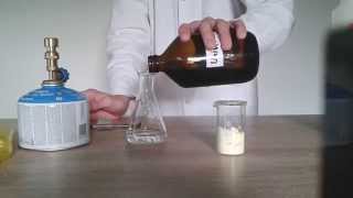 Chemie Experiment 16  Verbrennen von Schwefel HD [upl. by Blackwell150]