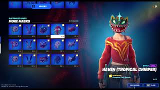 ALL HAVEN MASKS SHOWCASE 30 MASKS  Fortnite [upl. by Adiel215]