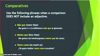 Spanish Comparatives [upl. by Almira51]