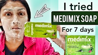 I tried MEDIMIX SOAP on FACE for 7 DAYS  Medimix Glycerine Soap Review [upl. by Carilyn]