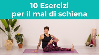 Mal di schiena Ecco 10 Esercizi per stare meglio  Allevia le tensioni nella zona lombare  Pilates [upl. by Myrle]