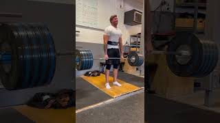 Amund Bjone 200x4 overhand grip deadlift [upl. by Eissed]