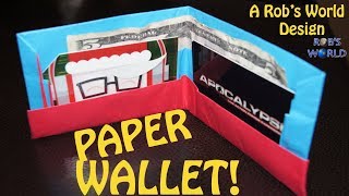 How to Make an Easy Paper Wallet Origami  Robs World [upl. by Haziza507]