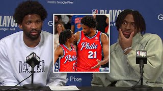 Joel Embiid amp Tyrese Maxey FULL Postgame Presser After Game 6 [upl. by Marks691]