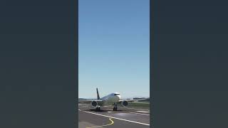 Airbus A330 reverse landing extreme headwind shorts aviation landing [upl. by Enitsud403]