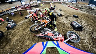 VLOG  DE LA CASSE AU MOTOCROSS INDOOR DE LYON 🥵 [upl. by Dann318]