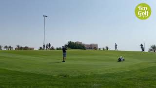 Phil Mickelson hits flop shot slow motion Saudi International 2021 [upl. by Mandler]