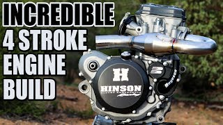 How to rebuild 4 stroke engine on a dirt bike  RMZ450 build [upl. by Azral]