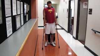 Paraplegic Walking in KFO Braces Garett Williamson [upl. by Llenoj453]