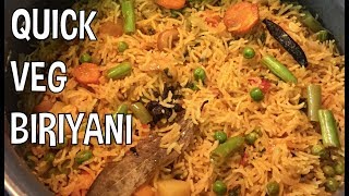 சுவையான வெஜ் பிரியாணி 😋ஈஸி குக்கர் முறை Quick Veg Biryani in Pressure Cooker [upl. by Allianora830]