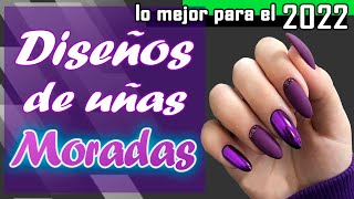 💥Diseños de UÑAS MORADAS💜 MODA 2021  Uñas de acrílico [upl. by Rockefeller]