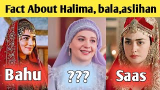 Ertugrul Herione Fact  Bala khatoon Halima sultan Aslihan  gulsim ali  esra bilgiç 0Zge torer [upl. by Nydroj741]