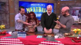 Chef Dan Holzman and Michael Chernow cook with Anderson Cooper [upl. by Aelak]