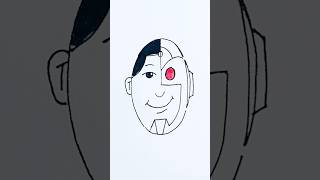 How to draw Cyborg Teen Titans with C shorts drawing [upl. by Norri]