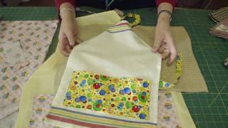 Make an Apron Using Tea Towels  Part 2 of 2 [upl. by Enella]