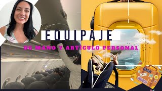 Tipos de maletas para VIAJAR EN AVIÓN  EQUIPAJE DE MANO y ARTÍCULO PERSONAL [upl. by Irehj]