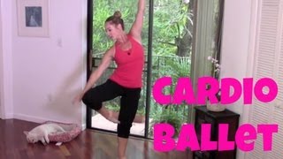 Barre  Free Full Length 30Minute Cardio Ballet Workout fat burning barre workout [upl. by Mauretta]