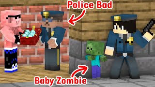 Monster School  Baby Zombie and Bad Police  Minecraft Animation [upl. by Amil]