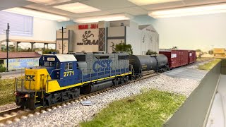 Lance Mindheims CSX Downtown Spur Layout in HO Scale  Operations [upl. by Baxter]