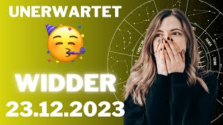 WIDDER ♈️🔴 ÜBERRASCHENDES TREFFEN 🤩 Horoskop  23Dezember 2023 widder tarot [upl. by Ad25]