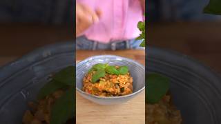 RISOTTO MET GEGRILDE GROENTEN 🥘 Warm je op aan deze romige risotto met Alpro cooking shorts [upl. by Mari]