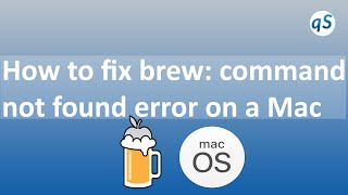 How to fix the brew command not found error on a Mac [upl. by Whitebook243]