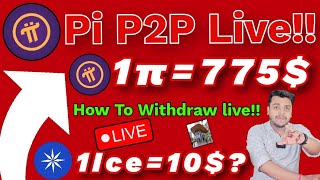 Pi Network P2P Live  1pi Coin 775  Ice network listing price  How to Withdraw ice network [upl. by Audre]