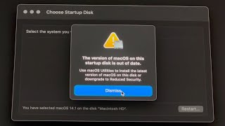 The version of macOS on this startup disk is out of date Error Message Mac Fix [upl. by Barbra69]