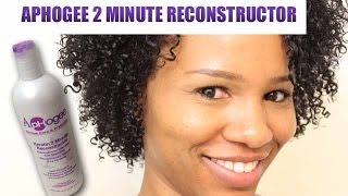 Aphogee 2 Minute Keratin Reconstructor Application on Natural Curly Hair [upl. by Wu]