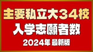 【超速報】日大が昨年度比で衝撃的な数字！主要私立大学34校 入学志願者数【2024年度最新版】 [upl. by Sonya800]