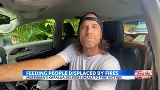 Merrimans Restaurant staff drops off meals to those in need after Maui wildfires [upl. by Hasile]